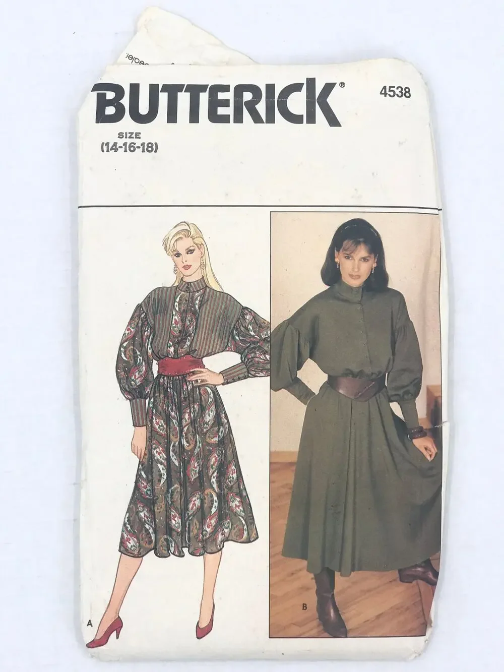 Vintage Pattern Sewing Crafts Hobby Butterick 4538 Size 14-16-18 Dress